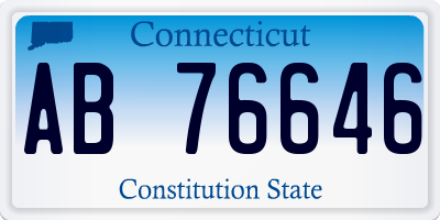 CT license plate AB76646