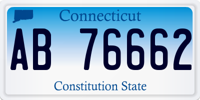 CT license plate AB76662