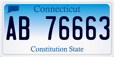CT license plate AB76663