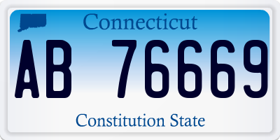 CT license plate AB76669