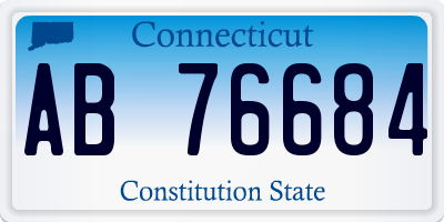 CT license plate AB76684