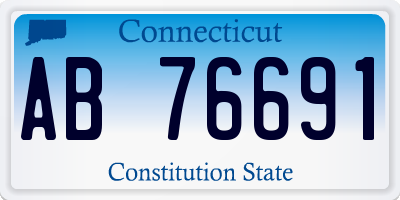 CT license plate AB76691