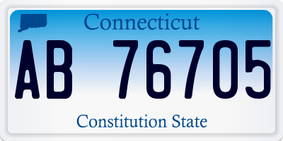 CT license plate AB76705