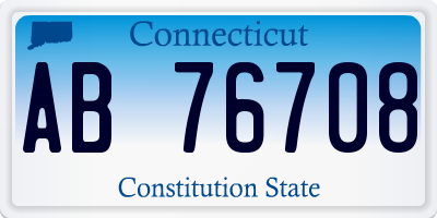 CT license plate AB76708