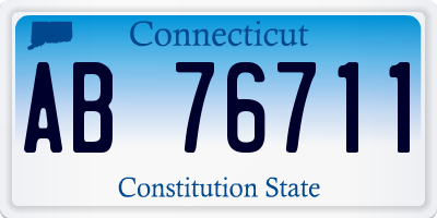 CT license plate AB76711