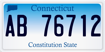 CT license plate AB76712