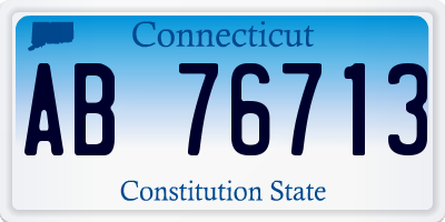 CT license plate AB76713