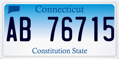 CT license plate AB76715