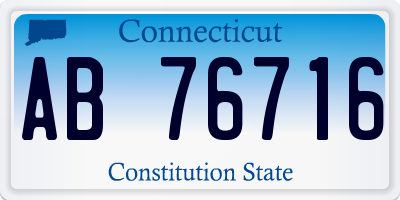 CT license plate AB76716