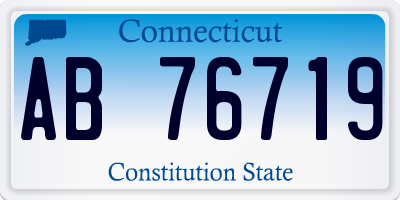 CT license plate AB76719