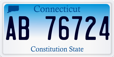 CT license plate AB76724