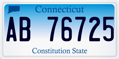 CT license plate AB76725