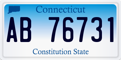 CT license plate AB76731
