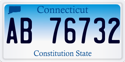 CT license plate AB76732