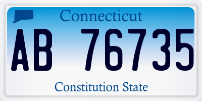 CT license plate AB76735