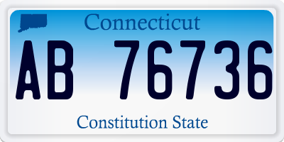 CT license plate AB76736