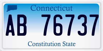 CT license plate AB76737