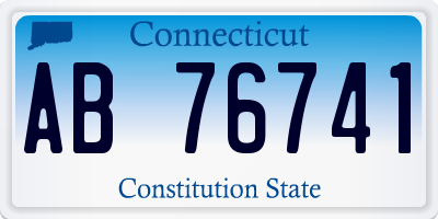 CT license plate AB76741