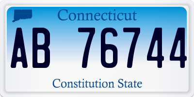 CT license plate AB76744