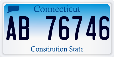 CT license plate AB76746