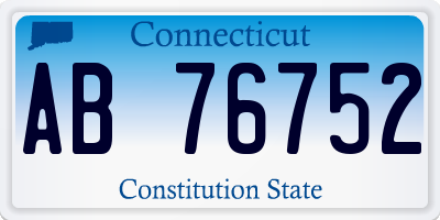 CT license plate AB76752