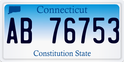 CT license plate AB76753