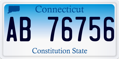 CT license plate AB76756