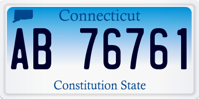CT license plate AB76761
