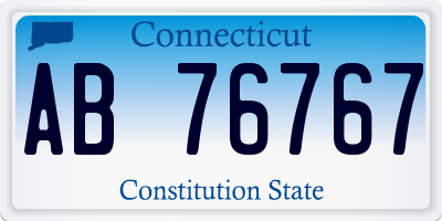 CT license plate AB76767