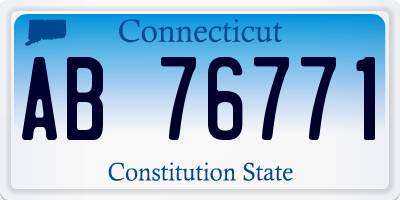CT license plate AB76771