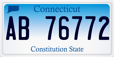 CT license plate AB76772