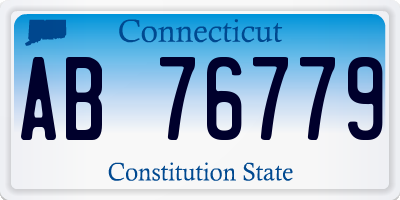 CT license plate AB76779