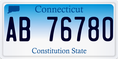 CT license plate AB76780