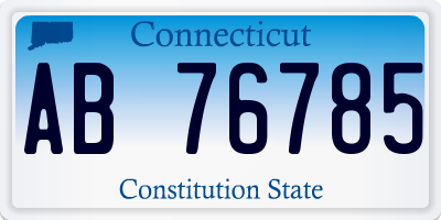 CT license plate AB76785