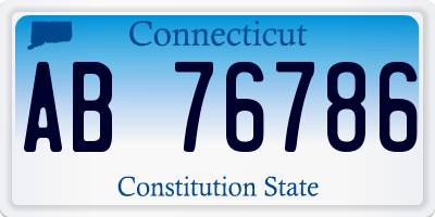 CT license plate AB76786