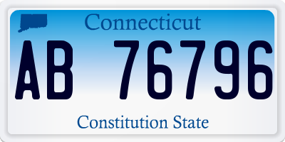 CT license plate AB76796