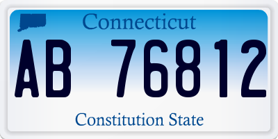 CT license plate AB76812