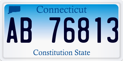 CT license plate AB76813