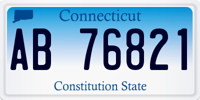 CT license plate AB76821