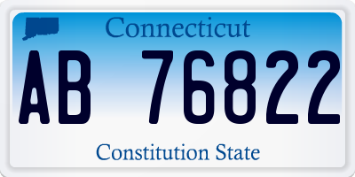 CT license plate AB76822