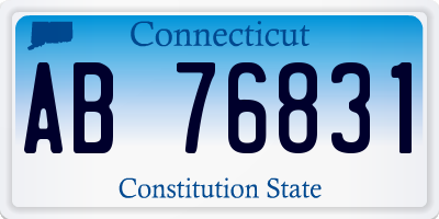 CT license plate AB76831