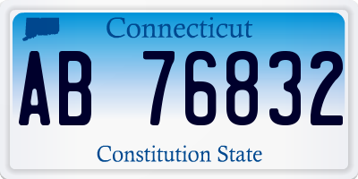 CT license plate AB76832