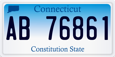 CT license plate AB76861