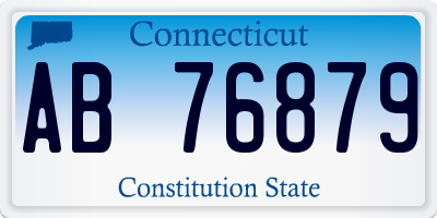 CT license plate AB76879