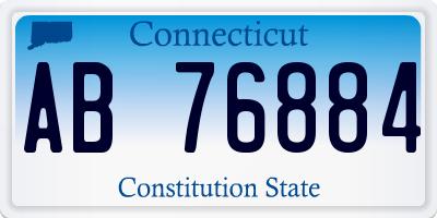 CT license plate AB76884