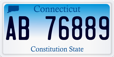 CT license plate AB76889