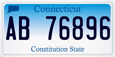 CT license plate AB76896