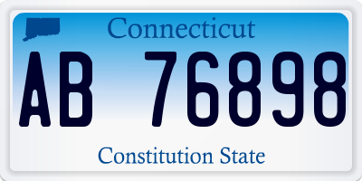 CT license plate AB76898