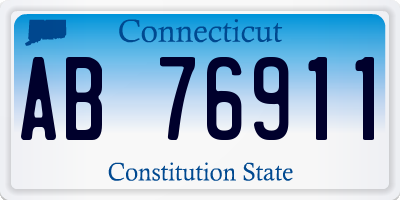 CT license plate AB76911