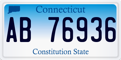 CT license plate AB76936